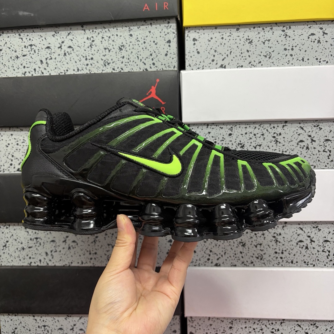 Nike Shox TL Black Green Strike - Image 9