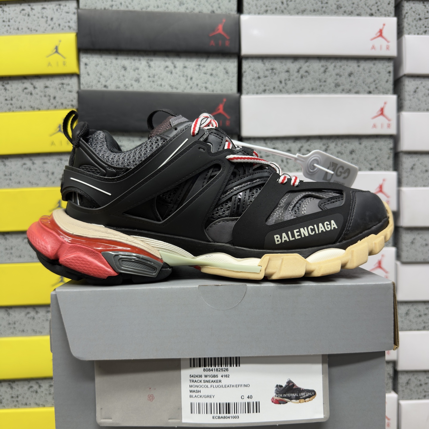 Balenciaga BLCG Track 4162 (Black Red) - Image 10
