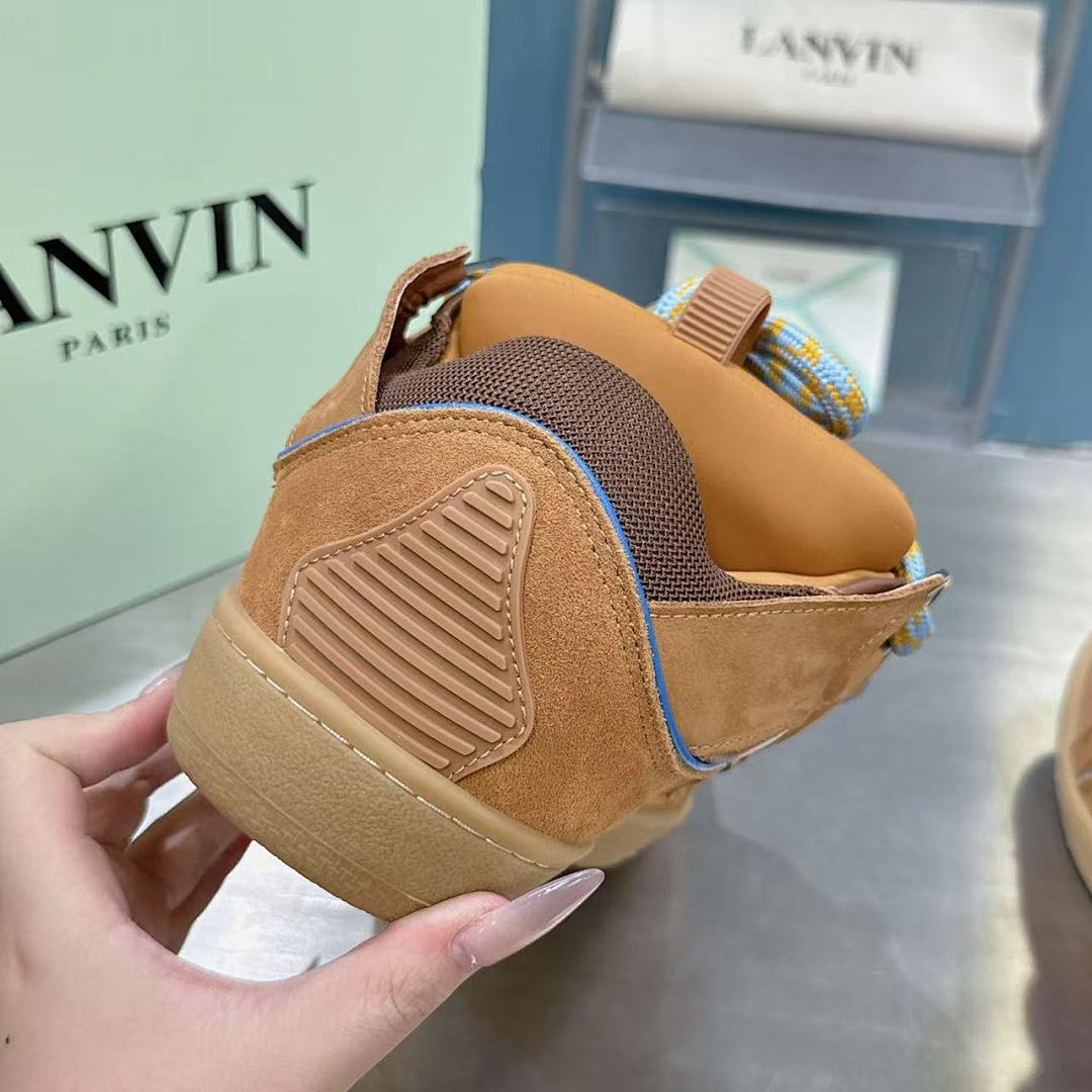 Lanvin FoShan Batch Lanvin Leather Curb Sneakers Three Generations - Image 7