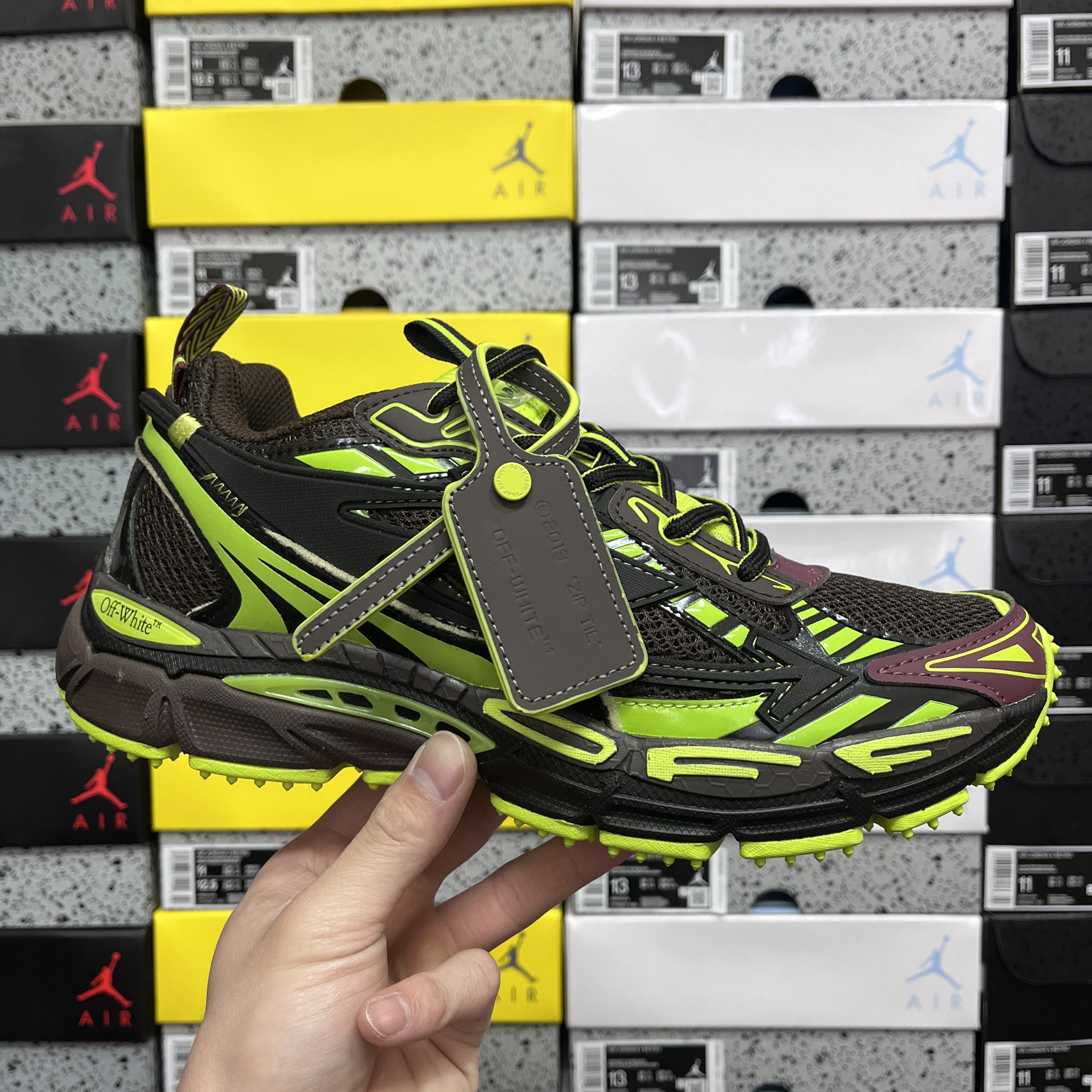 Off-White Be Right Back (Black Chocolate Brown Green) - Image 11