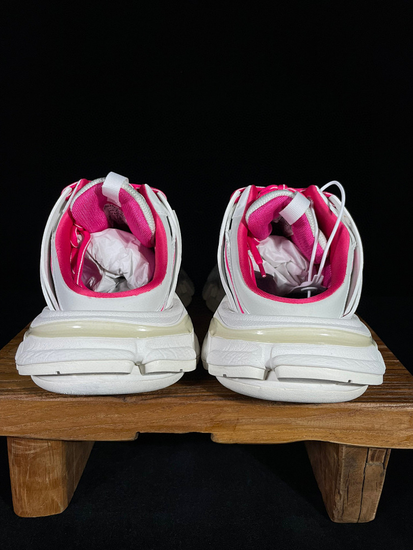 Balenciaga Paris Mule White Rose Red Half Slippers - Image 6