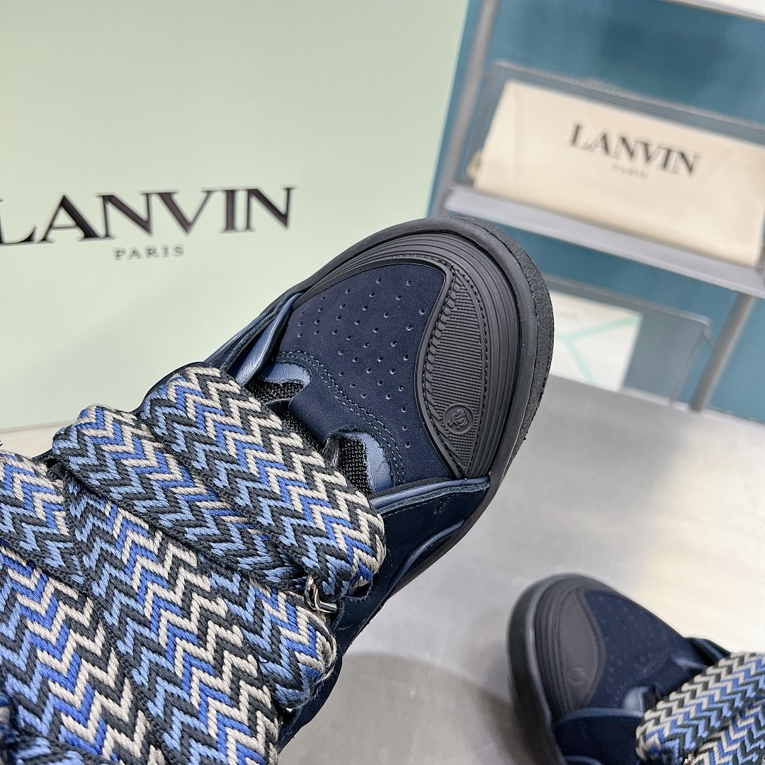 Lanvin FoShan Batch Lanvin Leather Curb Sneakers Three Generations - Image 7