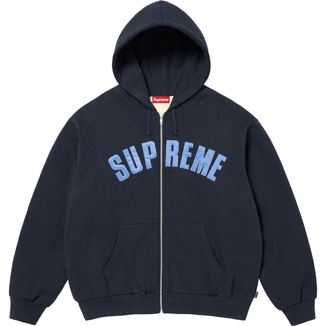 Supreme 398 25FW ARC THERMAL LINED ZIP UP HOODED Double Black Light Grey Blue S M L - Image 4