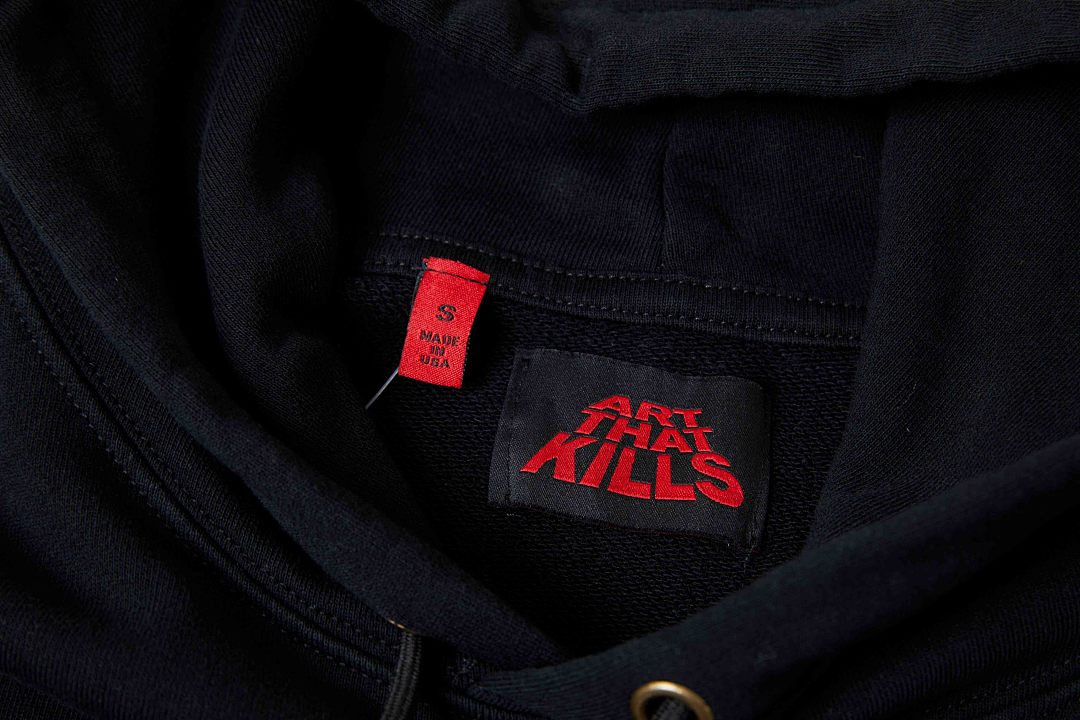 Gallery Dept 238 GALLERY DEPT MUSIC LIVES ON ATK HOODIE Patch Limited Exclusive Print : Washed Black S M L - Image 9