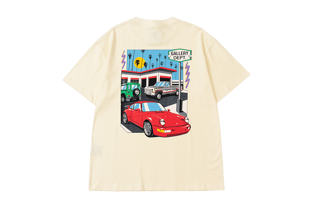 Gallery Dept 98 Gallery Dept Drive Thru Tee High Color Print Short Sleeve T Black S-XL 3606# - Image 4