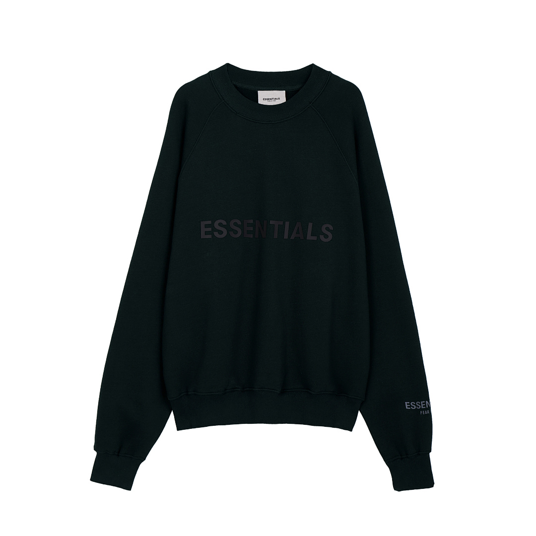 Essentials 98 FEAR OF GOD ESSENTIALS FOG Sleeve LOGO Collar White Blue Light Black Apricot High Grey Camel S-XL 6675# - Image 47