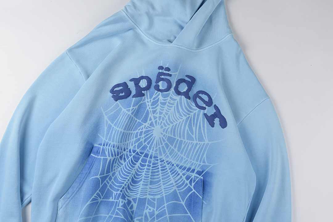 Sp5der 278 Sp5Der 555555 Hoodies Print Mens Womens Blue S-XL - Image 4