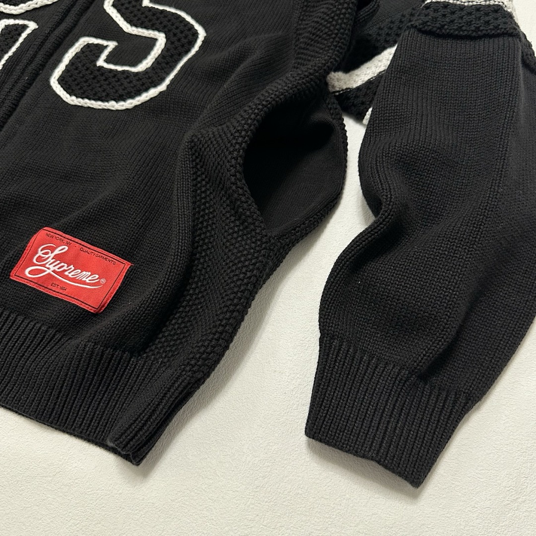 Supreme 538 SS25 FOOTBALL HOOD SWEATER Fleece Black White Blue S-XL - Image 49