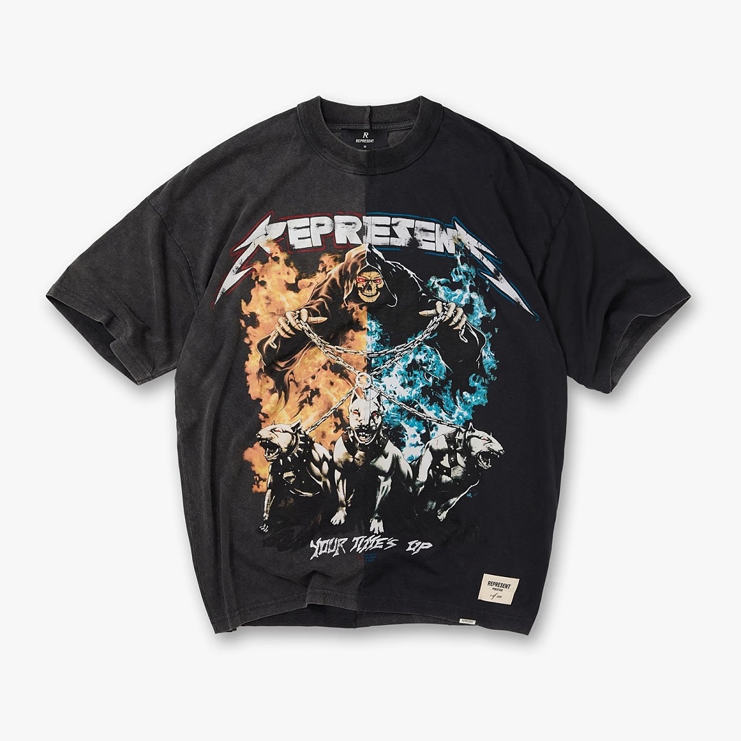 Represent 158 REPRESENT New High Mens Womens Top Water Wide Short Sleeve : S-M L XL (Black)