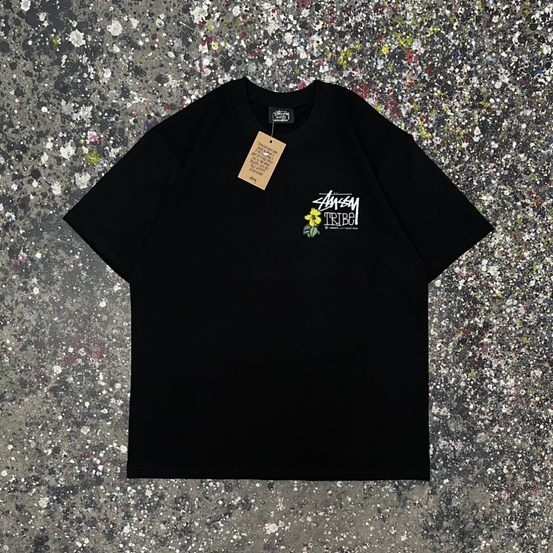 Stussy 108 Stu Print Short Sleeve T : Black White S Ｍ L XL XXL - Image 3