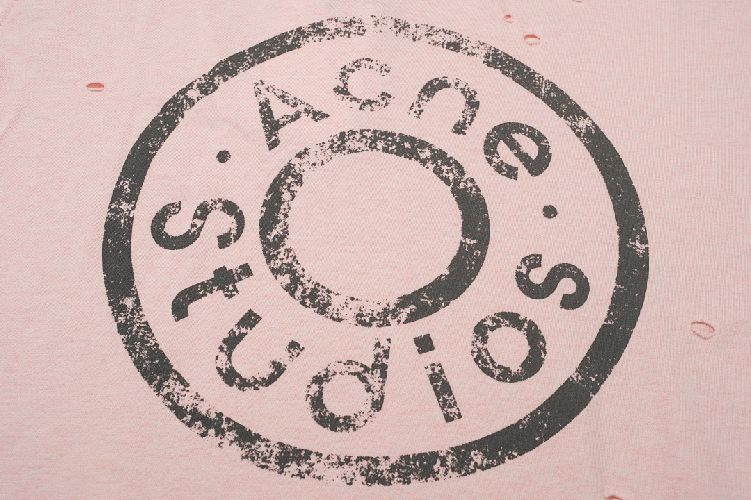 Acne Studios 128 AC Buckle LOGO Print Short Sleeve Grey Color Pink Floral Blue Black S-XL 8041# - Image 9