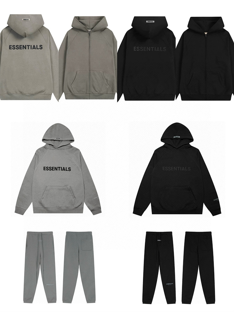Essentials 228 ESS Gum LOGO Grey Black S-XL 6695 - Image 35