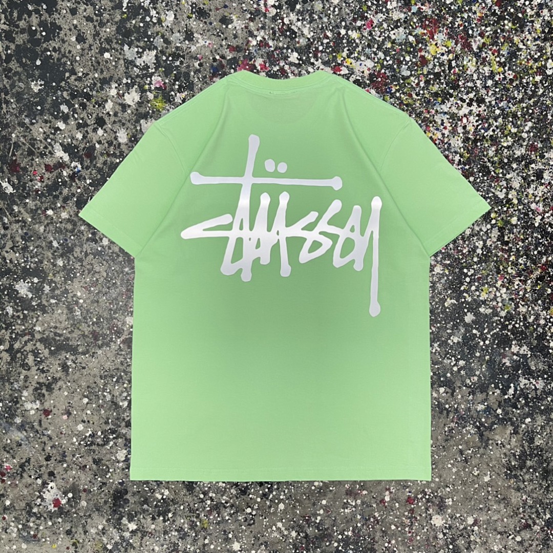 Stussy 108 Stu Light Reflection Print Short Sleeve T : Black Yellow Red Pink Blue Apricot Green Grey Khaki White S Ｍ L XL - Image 24