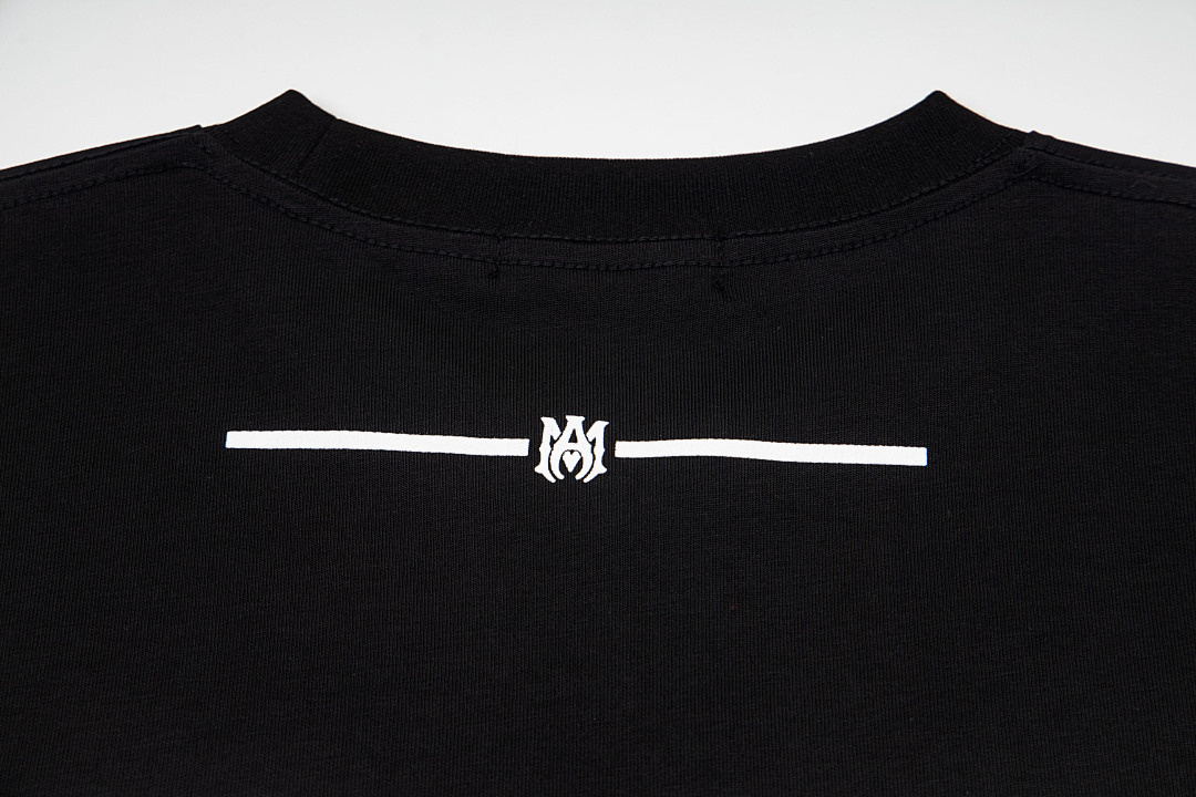AMIRI 118 Wide Version Model Short Sleeve T Logo 22 Limited Exclusive Print High Wind Black White S M L XL 9909# - Image 15