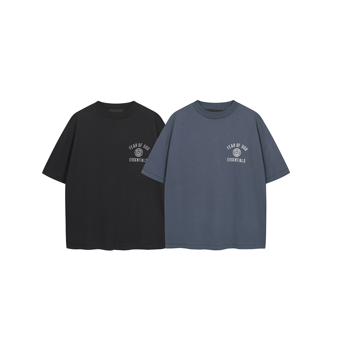 Essentials 118 ESS 24FW Print Short Sleeve T Sea Blue Black Dark Mist Grey XS-XL 6286# - Image 31