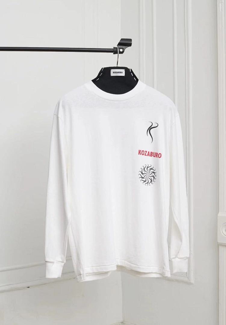 Off-White 108 Kozaburo Triple Wind Print Long Sleeve T Blue Light Black Off White S-XL 3231# - Image 28