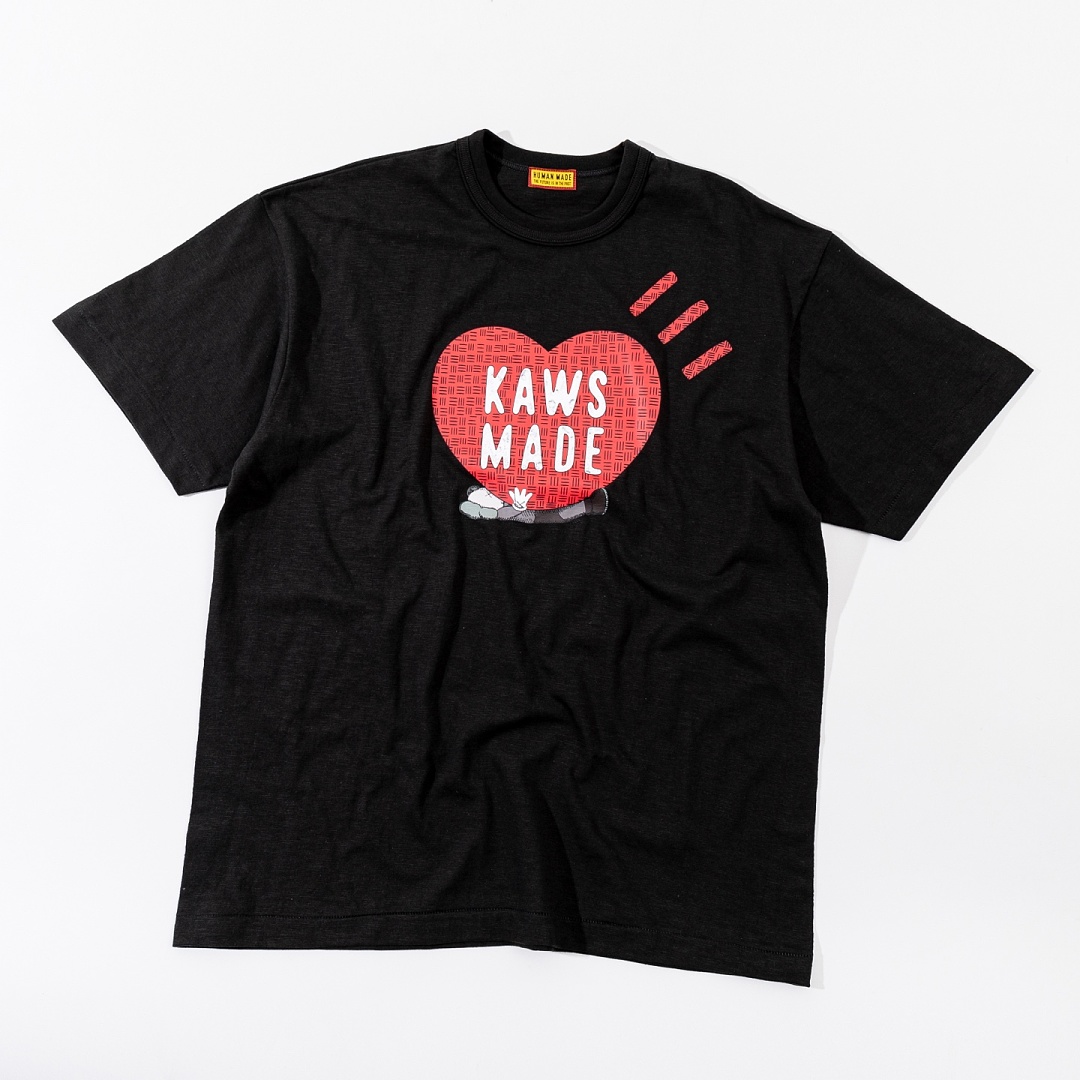 Human Made 138 HUMAN MADE × KAWS Collab SS26 Limited Exclusive Collar Short Sleeve T : Black White S M L - Image 4