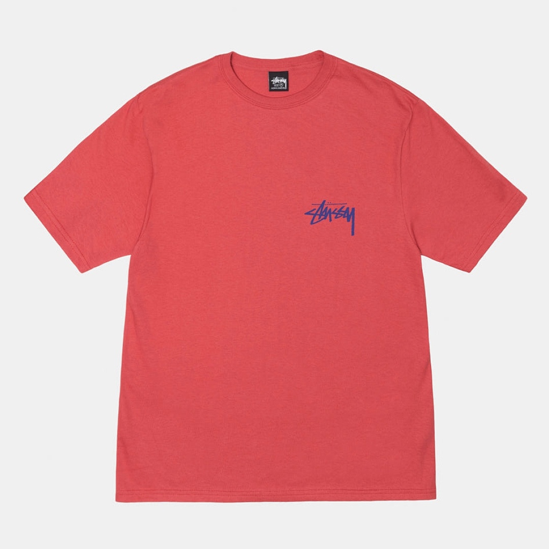 Stussy 108 Stu Print Collar Short Sleeve T : Black White Red S Ｍ L XL XXL - Image 4