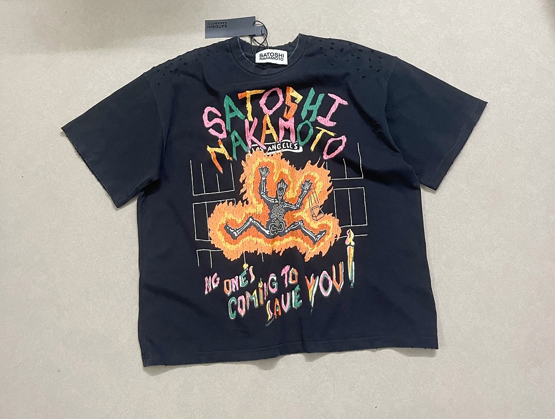 Unbranded 138 Satoshi Nakamoto No Savior Print T Washed Black S M L - Image 4