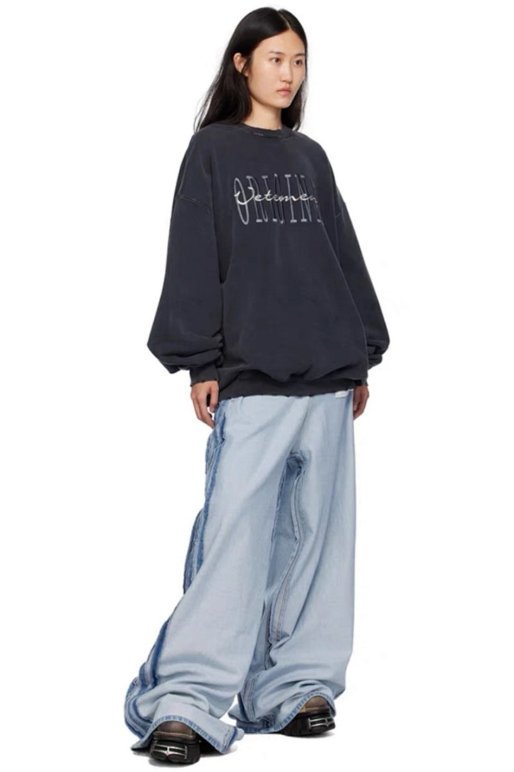 Unbranded 238 VETEMENTS VTM ORIGINAL Embroidered Collar Black Green XS S M L Diamond 8506 # - Image 26