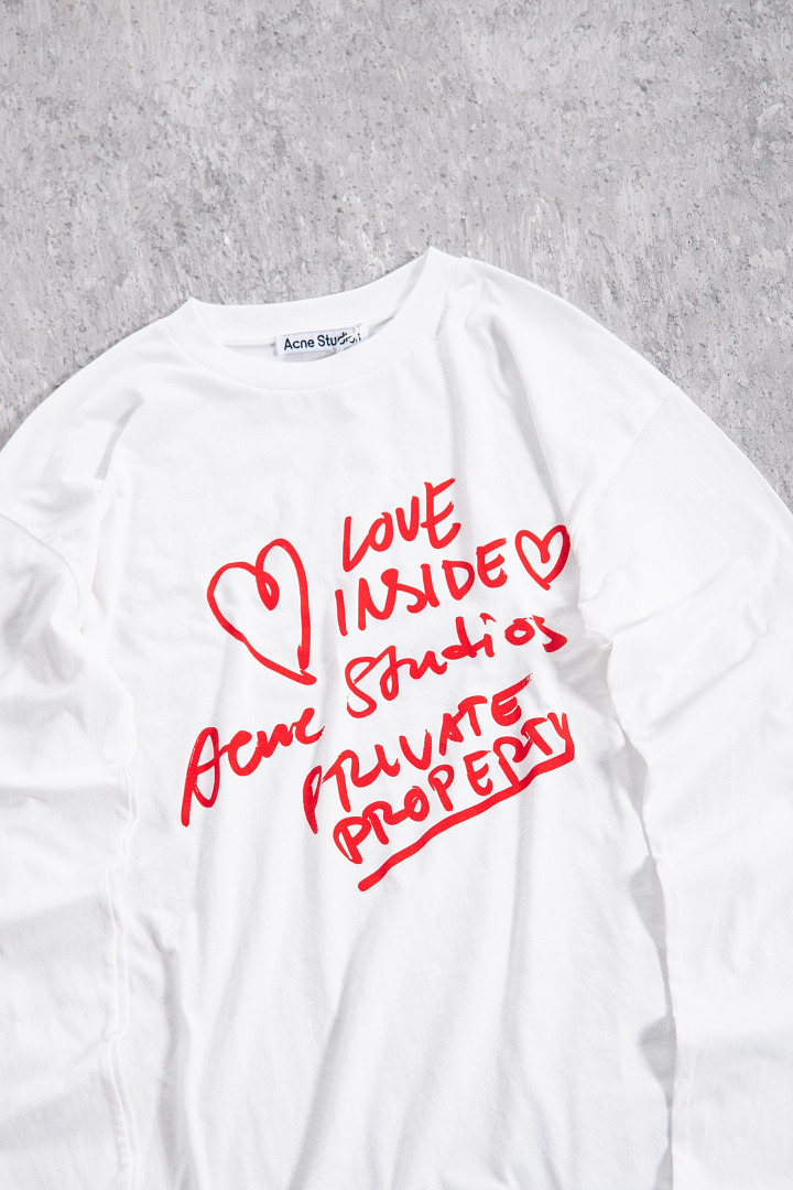 Acne Studios 158 Valentines Day Limited Long Sleeve : White Black S-XL - Image 7