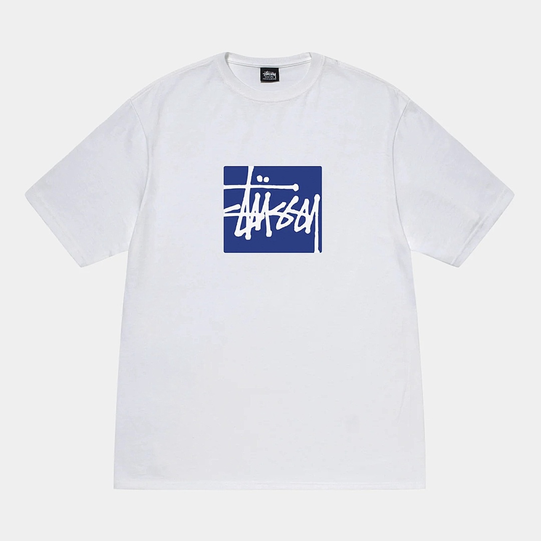 Stussy 108 Stussy Blue LOGO Short Sleeve T : Black White S Ｍ L XL - Image 4