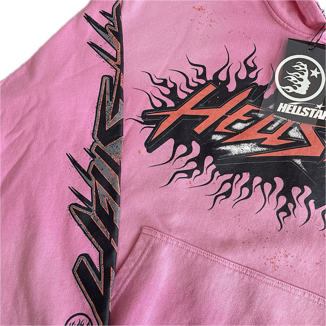 Hellstar 258 Hellstar Studios Brainwashed Hoodie With Brain Water Pink S-M-L-XL - Image 6