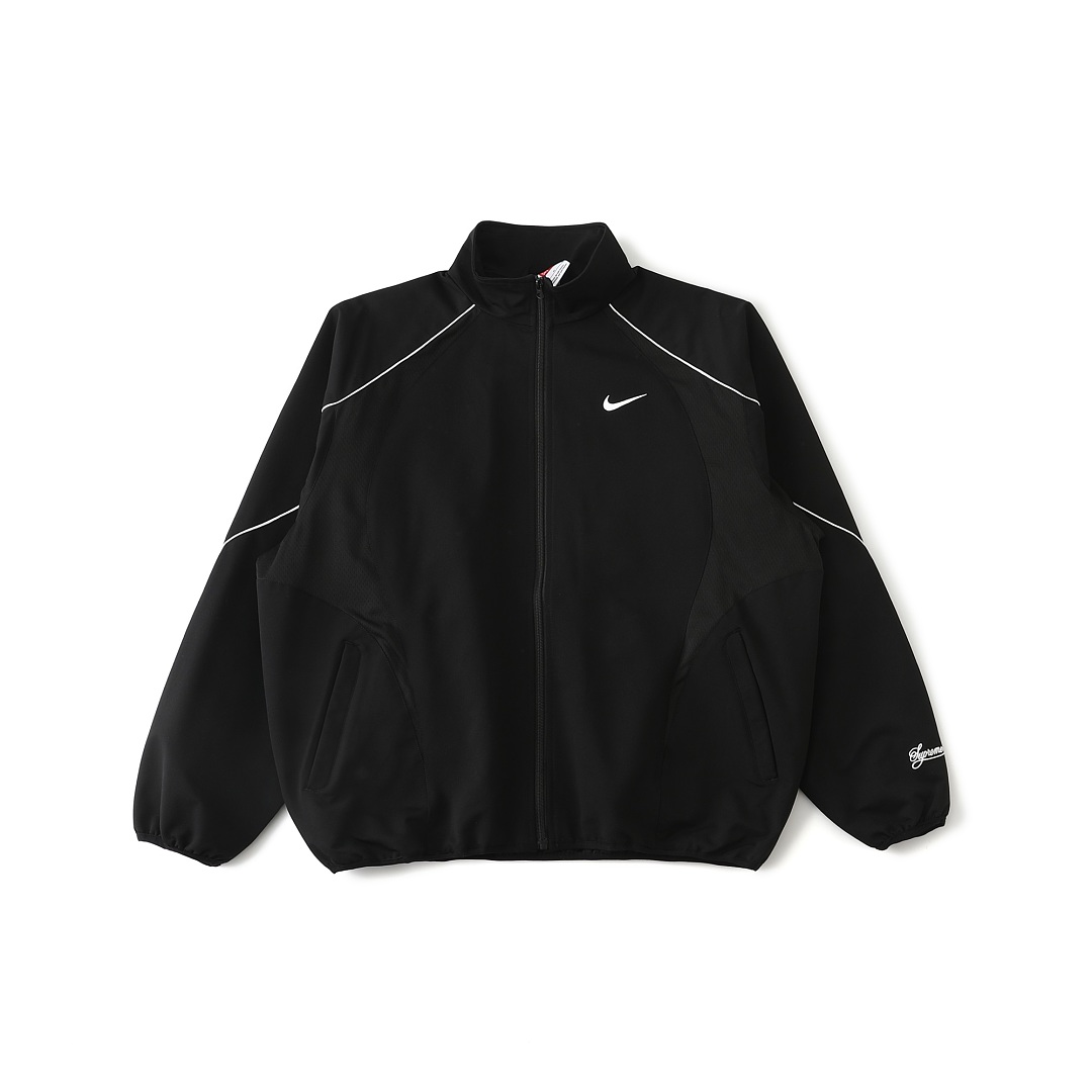 Balenciaga 398 Collab SS25 WEEK4 Track Jacket Sleeve Embroidered Logo : Black Purple :S-XL - Image 6
