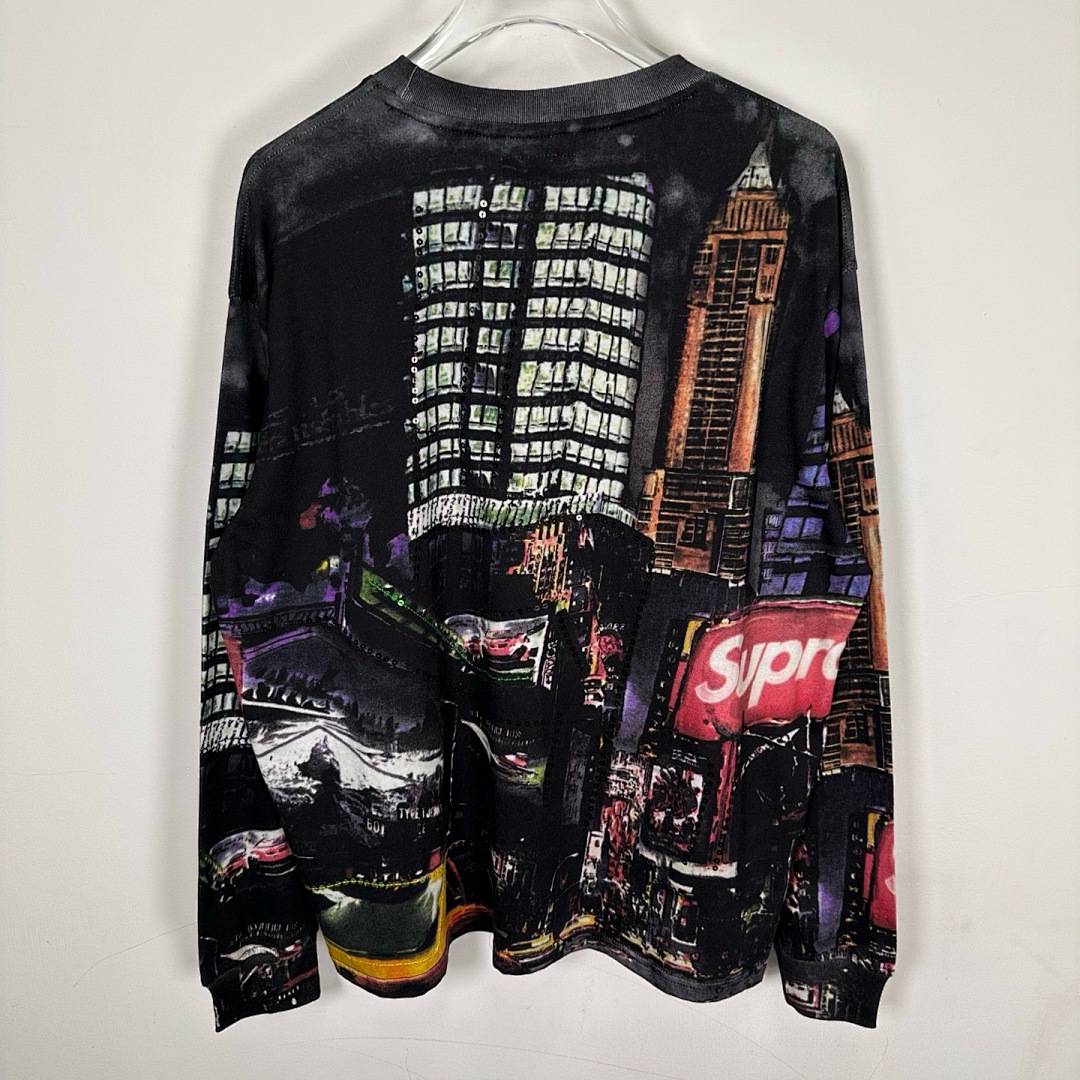 Supreme 298 SS25 SKYLINE SEQUIN L/S TOP Sky Stitching Long Sleeve Black Blue S-XL - Image 18