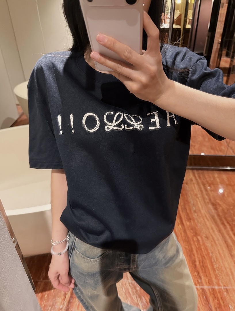 Unbranded 118 L0EW Wind HELLO! Print Short Sleeve T Black S-XL E0001# - Image 18