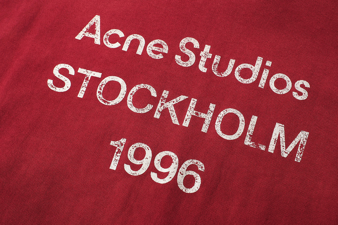 Acne Studios 128 AC LOGO Print Long Sleeve T Pink Black White Olive Green Dark Blue Red Spring Purple S-XL 3286# - Image 23