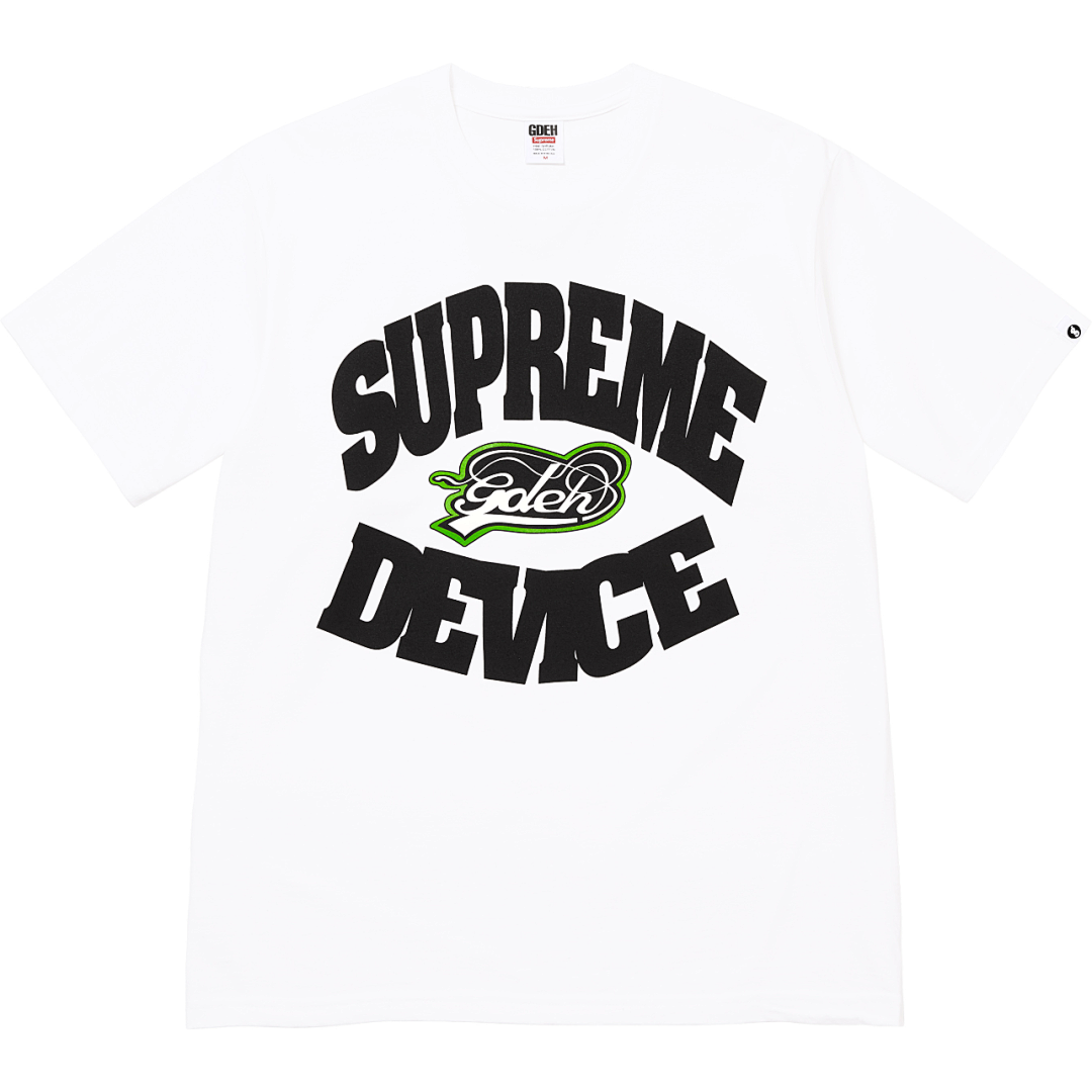 Supreme 128 GOODENOUGH Collab SS25 Print Short Sleeve WEEK15 DEVICE TEE Black White S M L - Image 4
