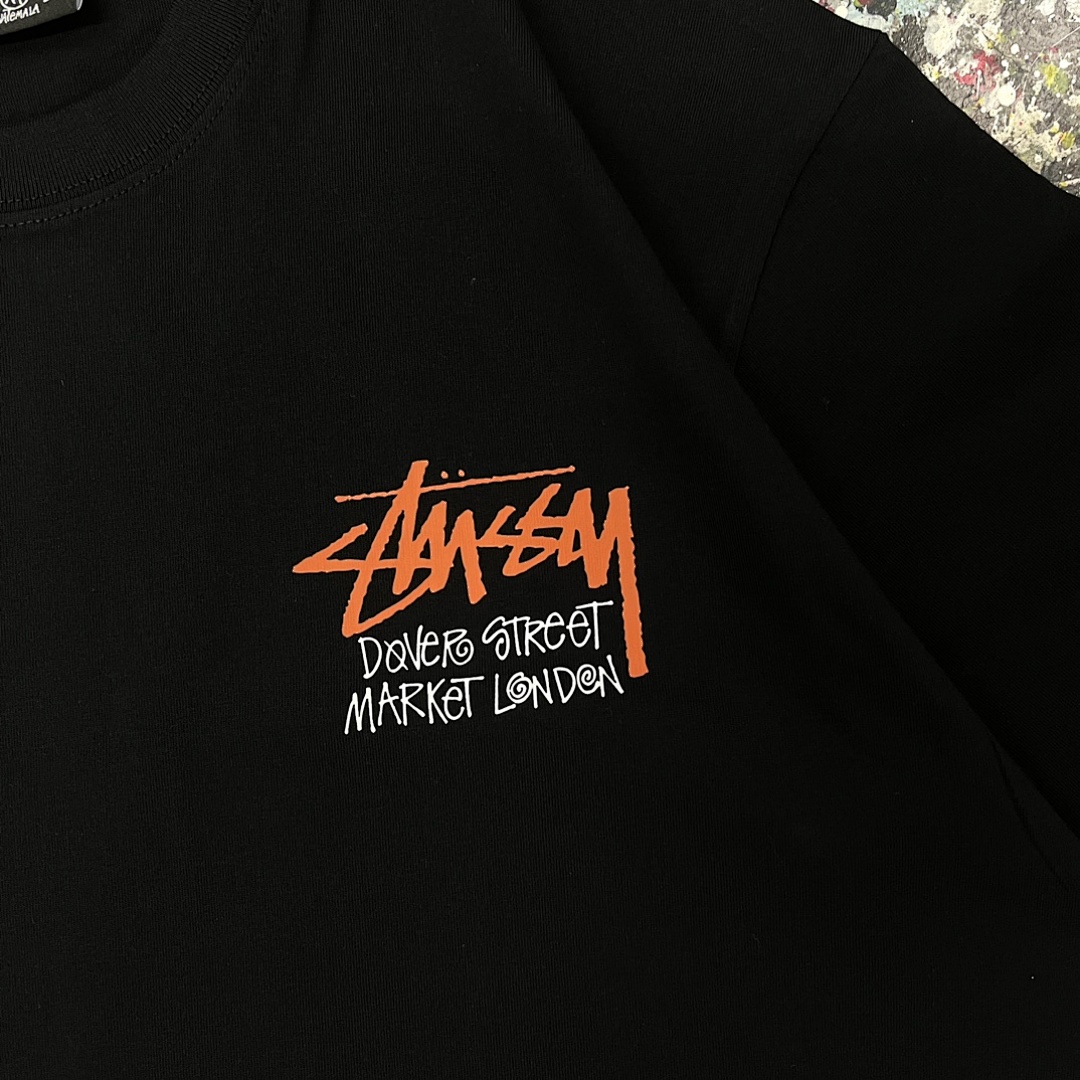 Stussy 108 Stu Short Sleeve T : Black White S Ｍ L XL XXL - Image 5