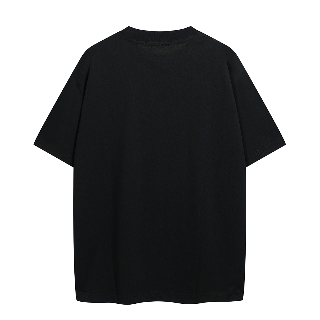 Acne Studios 118 AC Silver Print Short Sleeve T Black White S-XL 8066# - Image 4