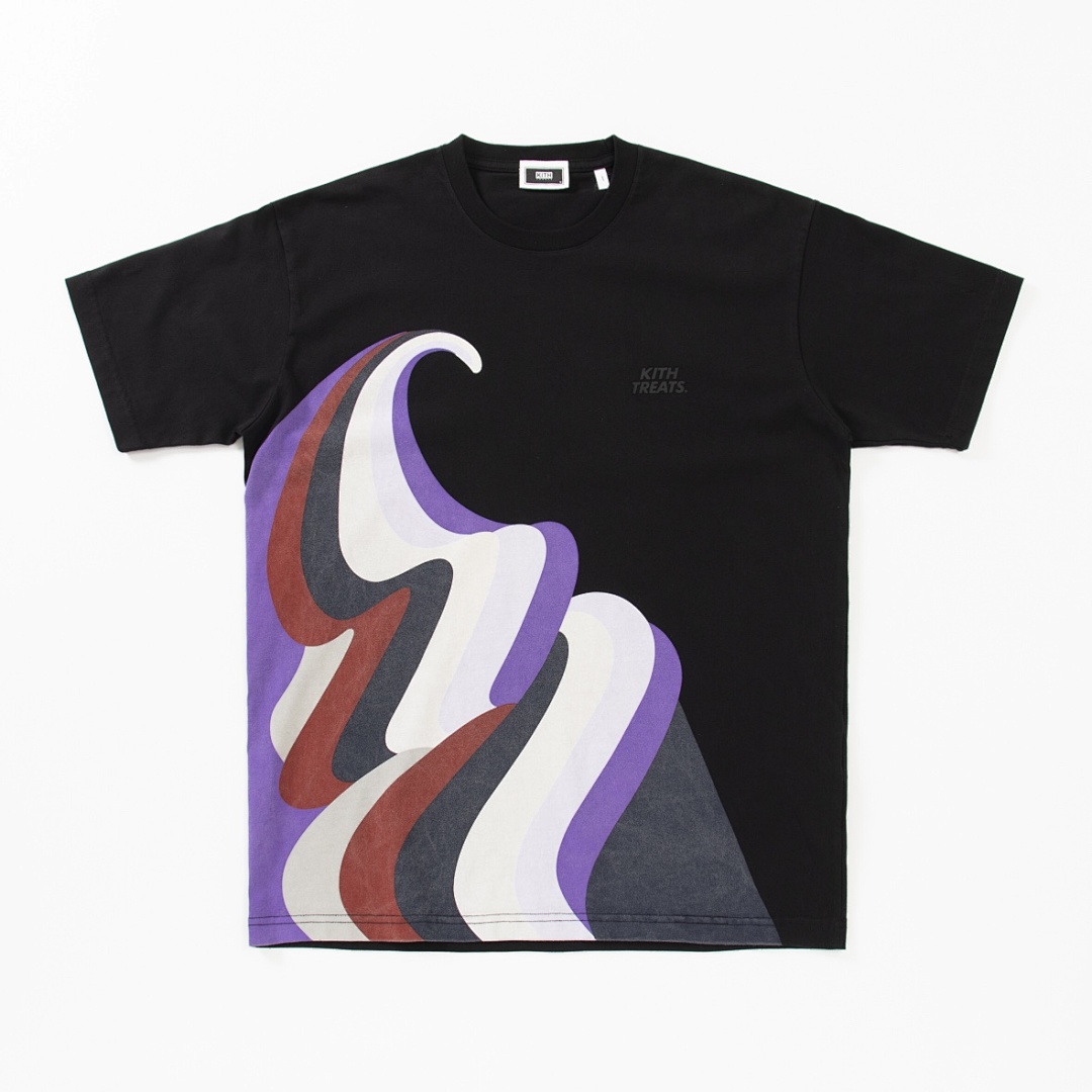 Adidas 138 KITH TREATS Tokyo 《 Limited Exclusive 》 High Ice Cream Water Print Short Sleeve SIZE: S M L XL (Black)