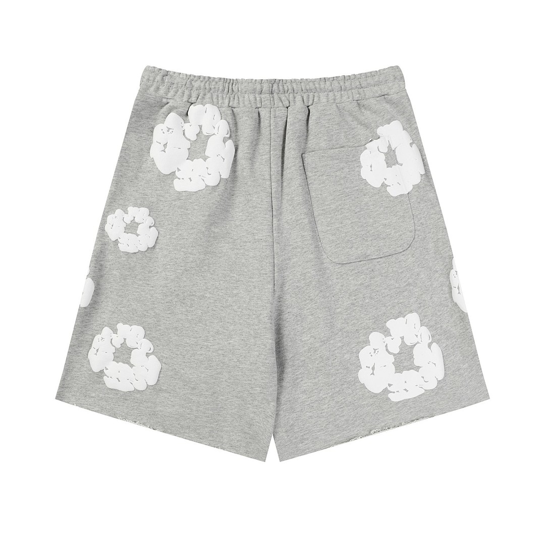 Unbranded 158 DENIM TEARS Cotton Floral High Fleece Short Black Grey Blue Green Purple Red Orange Pink White S-XL 8601# - Image 68