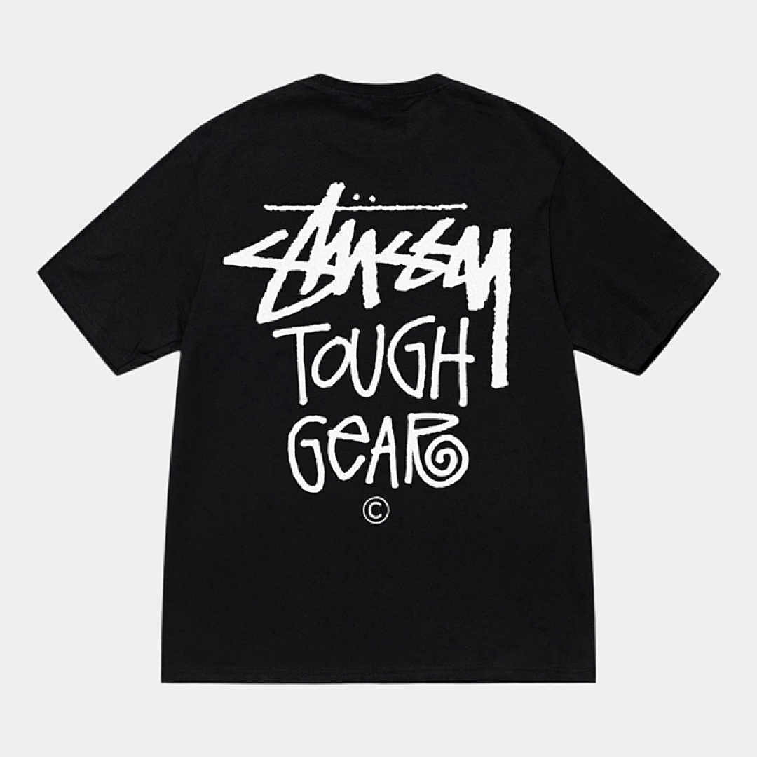 Stussy 108 STUSSY SS24 TOUGH GEAR TEE Print Short Sleeve Black White S-XL