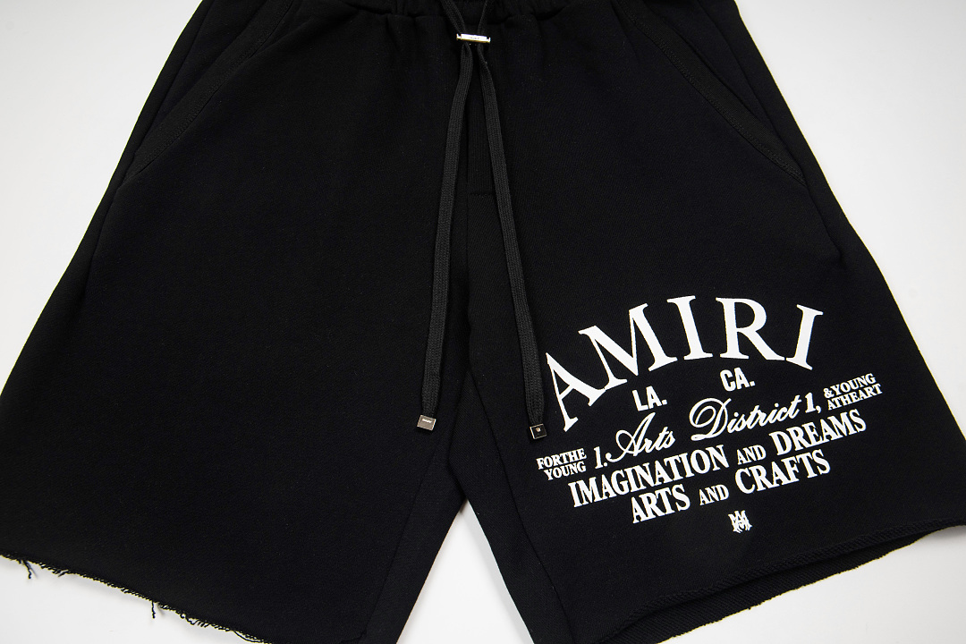 AMIRI 158 Wide Version Model Lace Short Black Grey S M L XL 9943# - Image 5