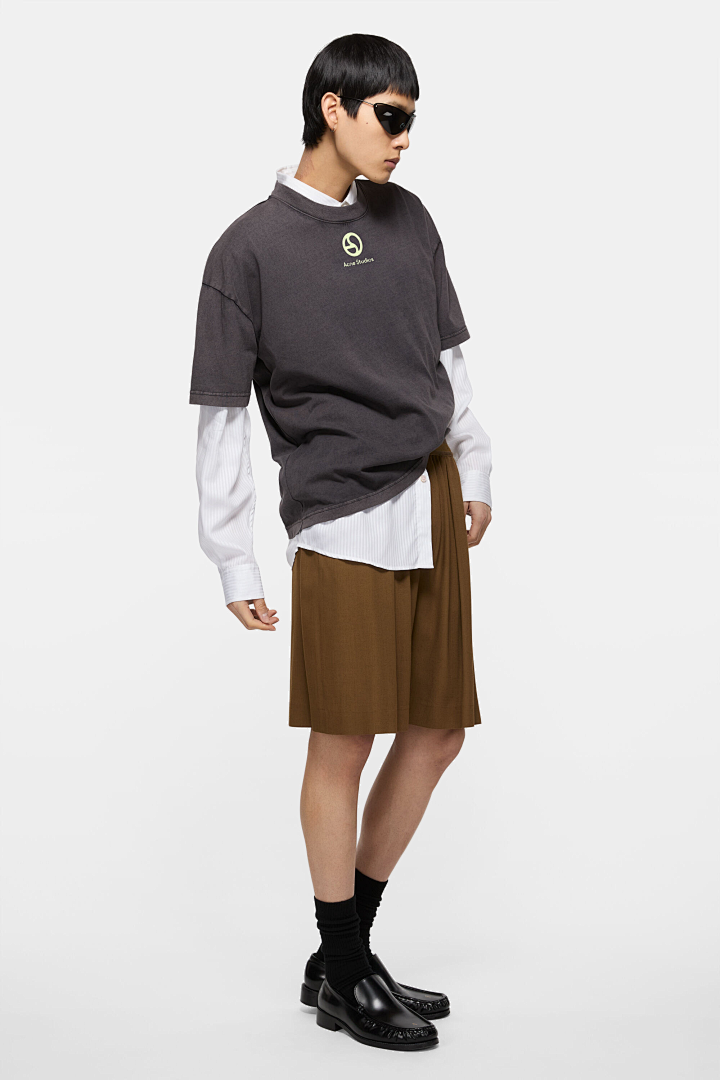 Acne Studios 118 AC Print Short Sleeve T Black White S-XL 8081# - Image 35