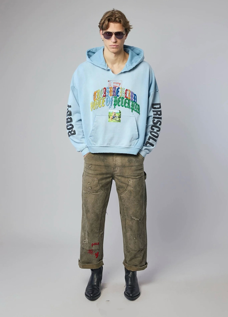 Unbranded 278 Paly Hollywood Bobby Driscoll Graphic-Print Distressed Hoodie : Kids Blue S M L - Image 18