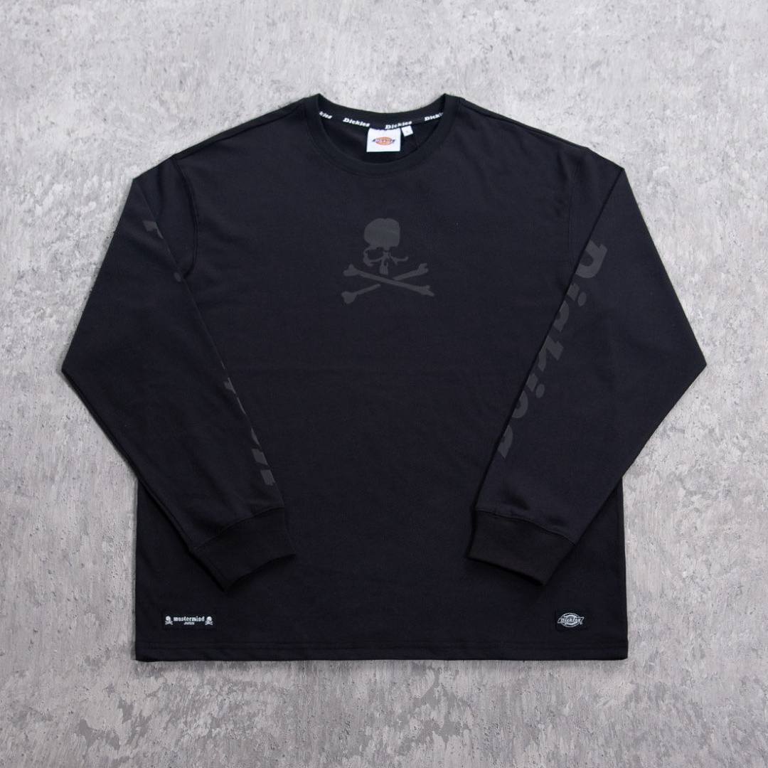 Unbranded 128 MMJ Collab Dickies Top Long Sleeve T : Black Print White S-XL