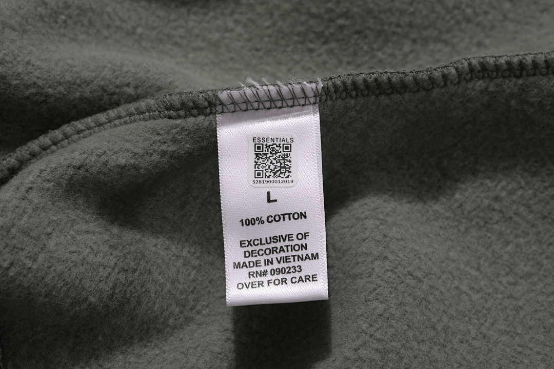 Essentials 98 FEAR OF GOD ESSENTIALS FOG Sleeve LOGO Collar White Blue Light Black Apricot High Grey Camel S-XL 6675# - Image 34