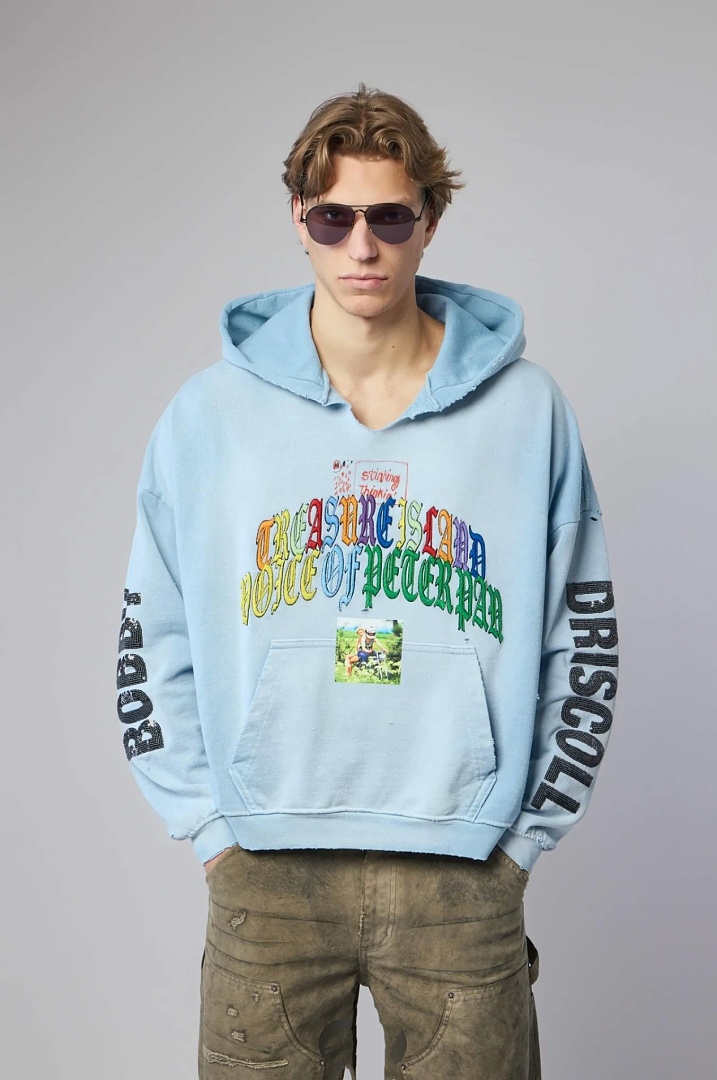 Unbranded 278 Paly Hollywood Bobby Driscoll Graphic-Print Distressed Hoodie : Kids Blue S M L - Image 19
