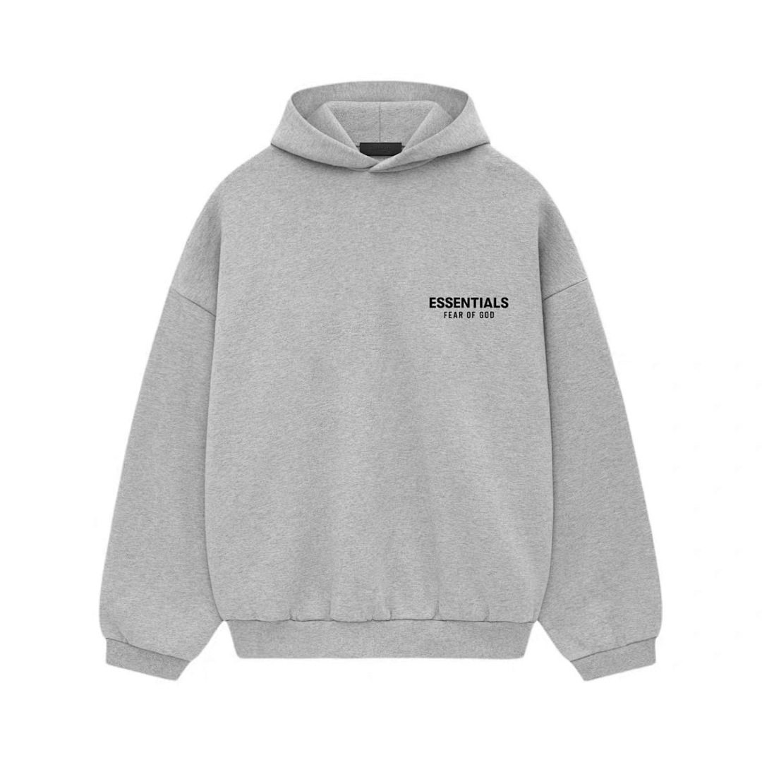 Essentials 228 Ess FALL24 HOLIDAY Fleece Hoodie Gum Velvet : Dark Mist Grey Light Black Desert Gold Brown :S-XL - Image 8