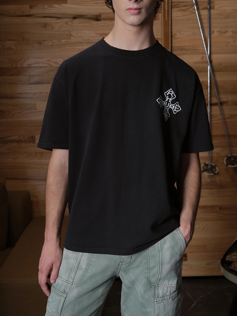 On Running ON SALE58 RHUD CROSS TEE Print Short Sleeve T : Apricot Black S M L - Image 12