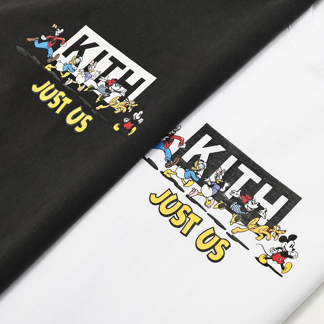 Adidas 138 Kith X Disney Full Short Sleeve SIE: S M L XL : (Black White) - Image 9