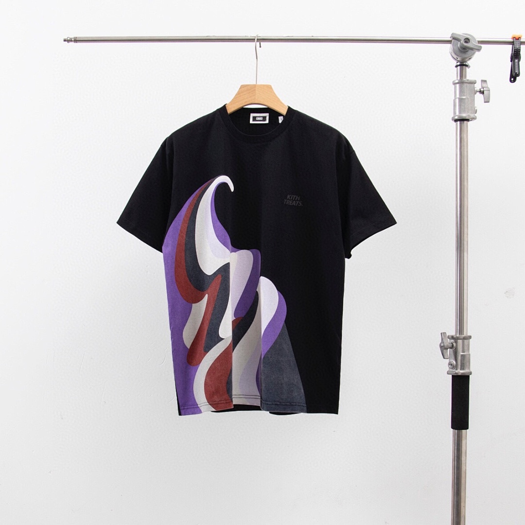 Adidas 138 KITH TREATS Tokyo 《 Limited Exclusive 》 High Ice Cream Water Print Short Sleeve SIZE: S Ｍ L XL (Black) - Image 5