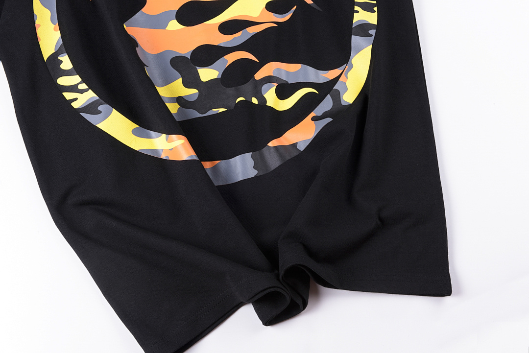 Bape 148 Hellstar Studios Gel Sports Logo Tee Camo Print Short T Black Pink Yellow S-XL - Image 13