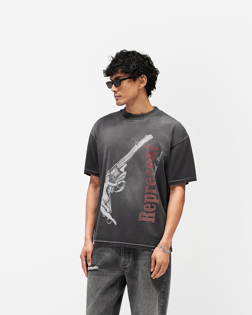 Represent 138 REPRESENT New High Mens Womens Top Wide Short Sleeve : S M L XL Cream Apricot - Image 27