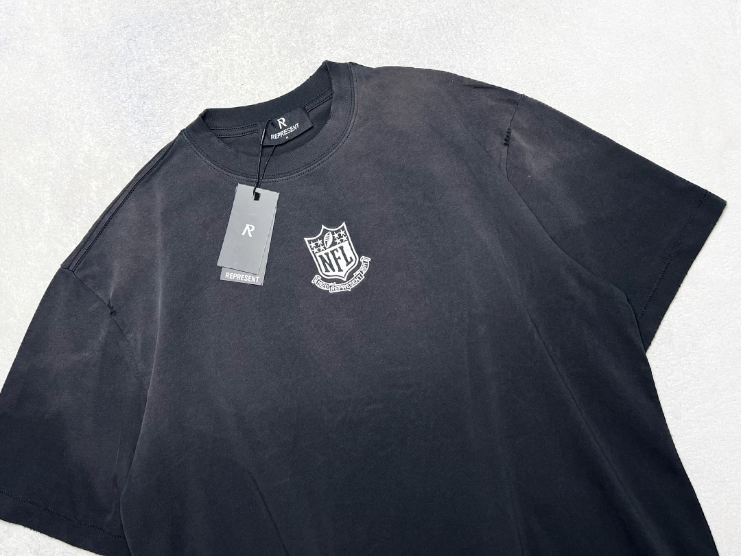 Represent 148 REP Embroidered Print Water Short Sleeve : S M L XL (Black) - Image 7
